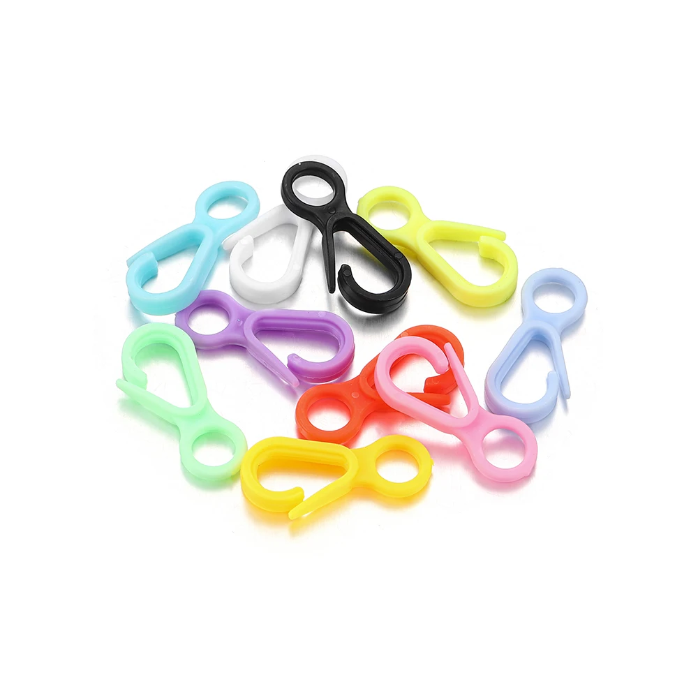 Plastic Colorful Lobster Clasp Hook Clips Connectors For Key Chain Hooks DIY Jewelry Making Supplies Accessories