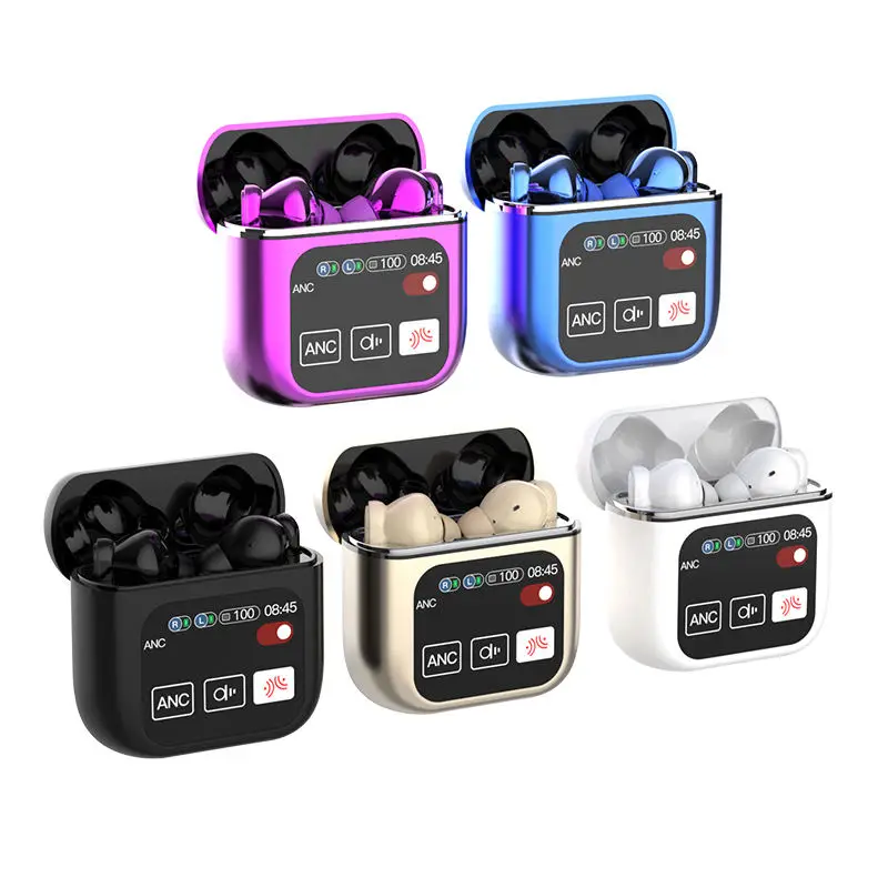 usb c headphones charging case deep bass sport 5.3 wireless earbuds wireless headset earhook earphone with mic with touch screen