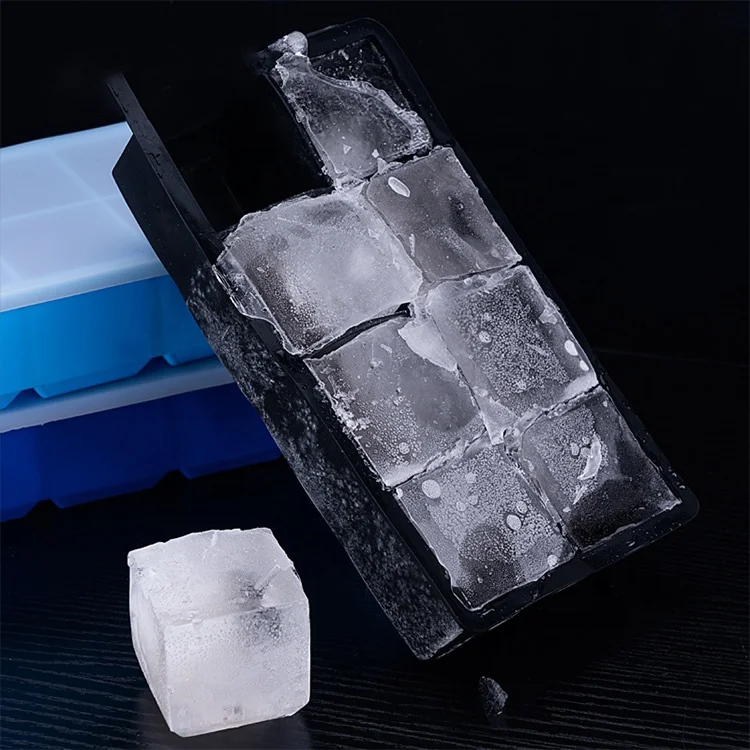 8 Cavity Food Grade Silicone Ice cube Mould for Cocktails Whiskey