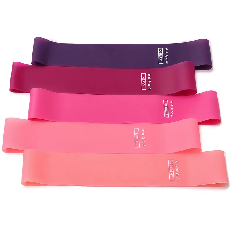 Wholesale Elastic Rubber Fitness Bands Workout Gym Equipment Exercise Strength Training Yoga Pilates Hip Latex Resistance Bands