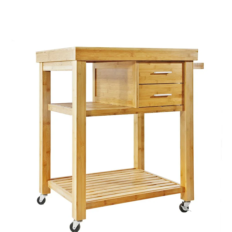 Уличная мебель современного дизайна из бамбука, деревянный рулон, кухонный остров, тележка для хранения, тележка с колесиком