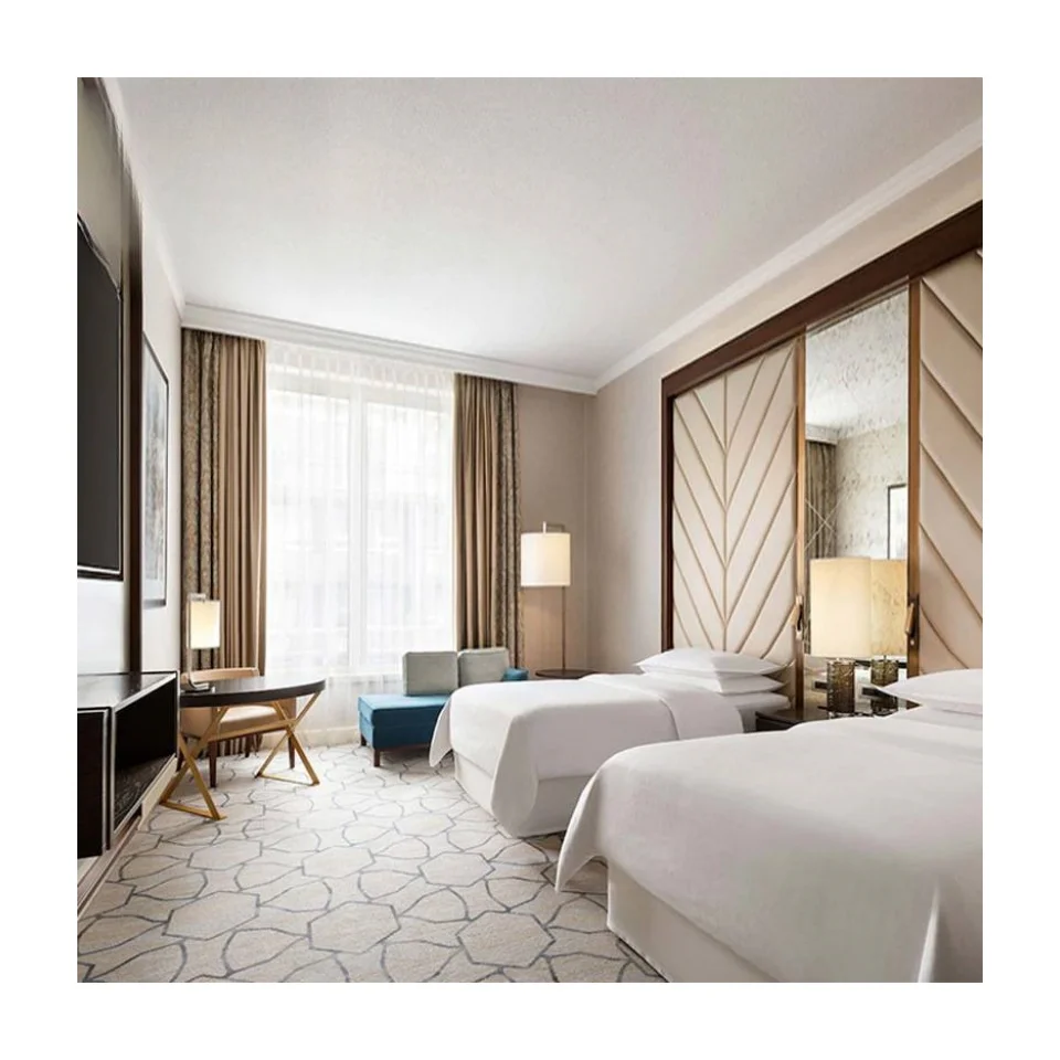 China Rebecca Five Star Hotel Modern Wood Veneer MDF Frame Hotel Furniture Supplier