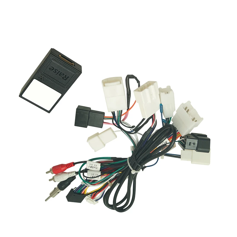 Car 16pin Audio Wiring Harness With Canbus Box For Toyota Corolla Camry Highlander Stereo Installation Wire Adapter