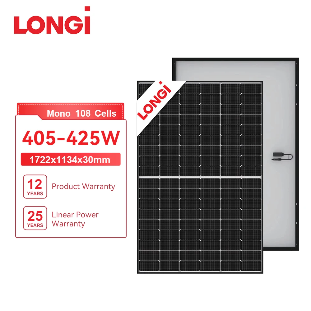 Longi Hi Mo 5 Solar Modules Panel Rotterdam 425W 450W 550W Pannelli Fotovoltaici Solar Plate