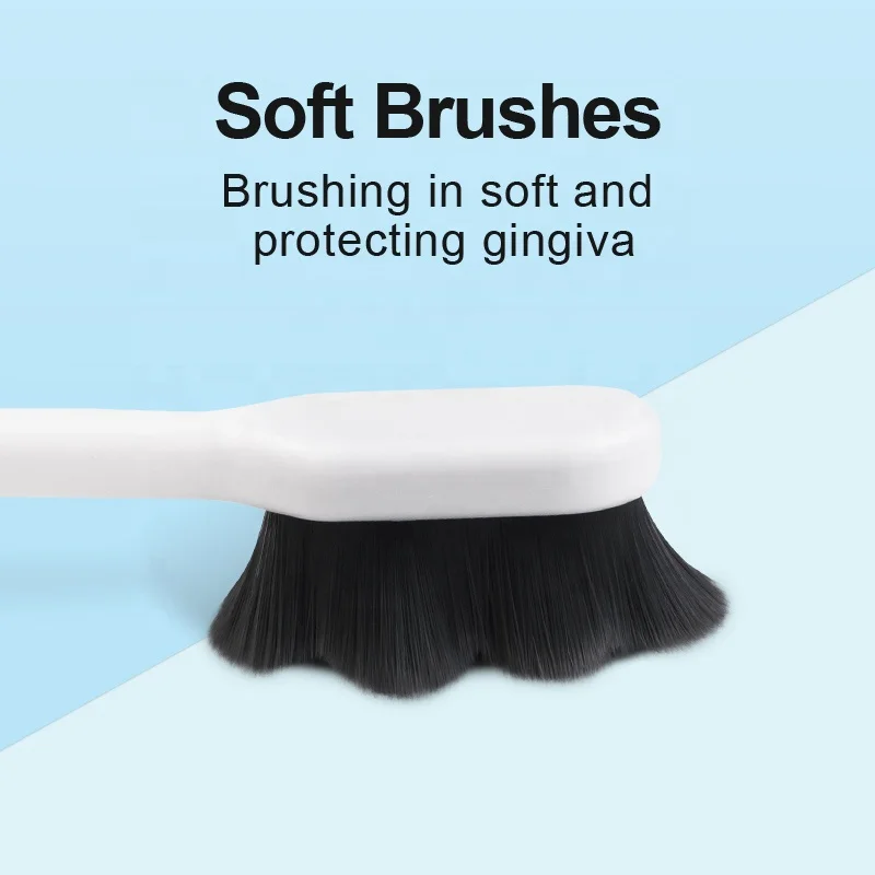 Super Soft 12,000 Bristles Toothbrush Bamboo Charcoal Bristles Nano Toothbrush For Sensitive Teeth