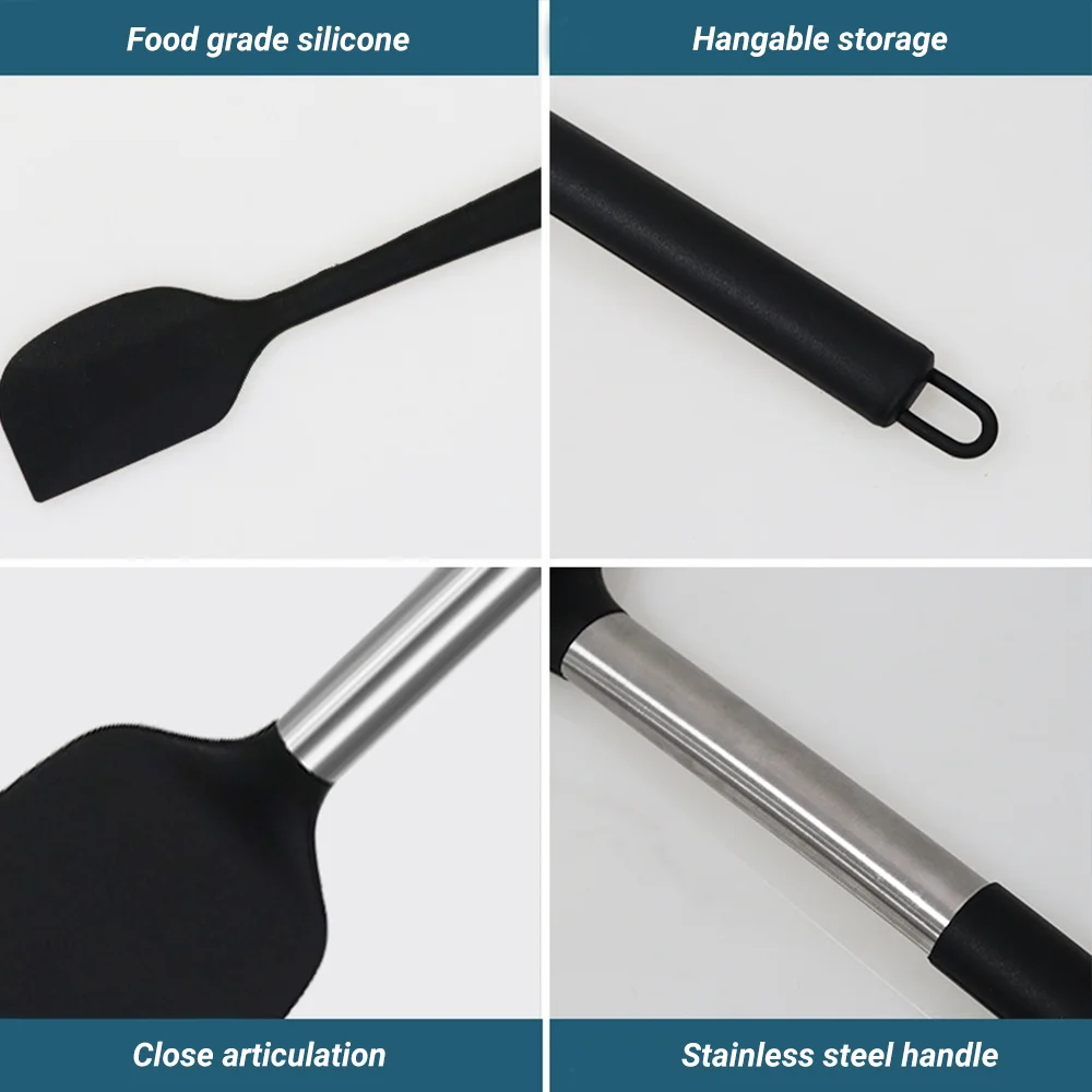 15 Pieces Kitchen Cooking Tools Conjunto De Utensilios De Cozinha Stainless Steel Handle Silicone Kitchen Utensils Set