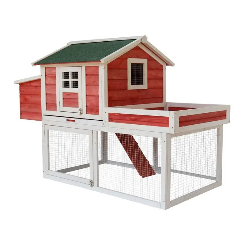 Wooden chicken house with egg crate flower table outdoor garden chicken cage rabbit cat house rain and sun protection pet house