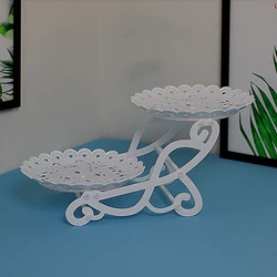 Multi-layer Cake Stand Dessert Cupcake Holder Fruits Snack Metal Serving Platter for Wedding Birthday Party Festival Cake Tool