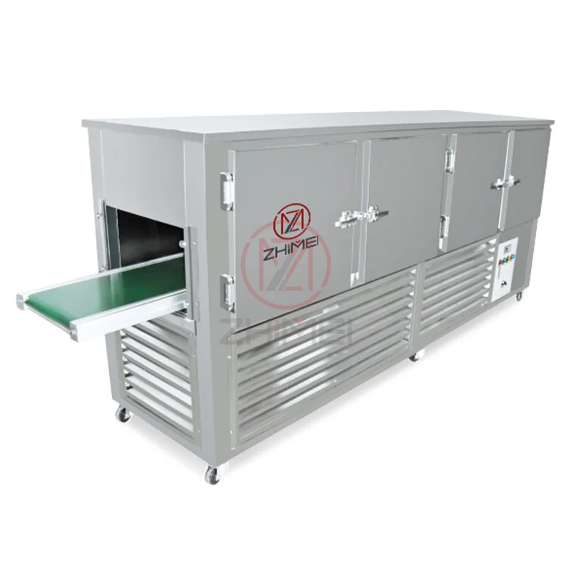 Cooling tunnel freezing tunnel chiller for cosmetic cream wax vaseline candle wax lip balm with adjustable conveyor
