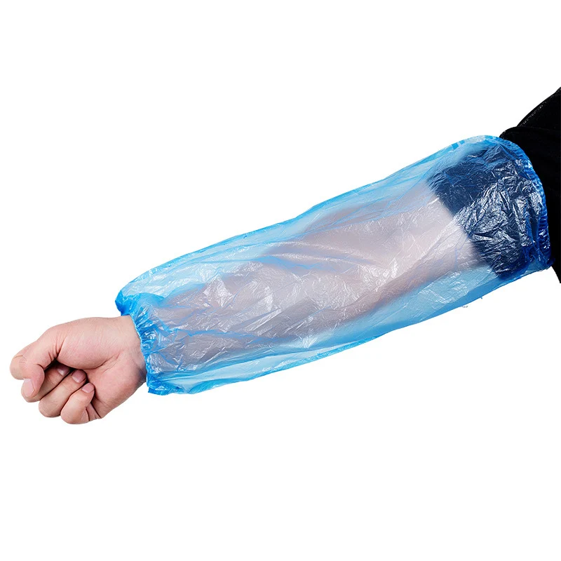 blue plastic sleeves arm sleeves for adult waterproof sleeve cover