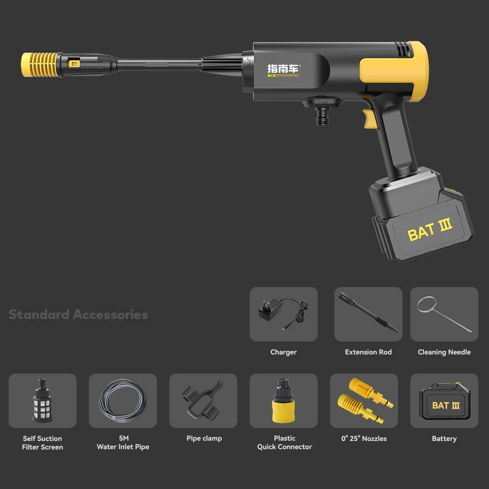 Pressure Cleaner Machine 21v Lithium Batteries Wireless Car Washer Equipment Cordless Electric Car Wash Spray Gun