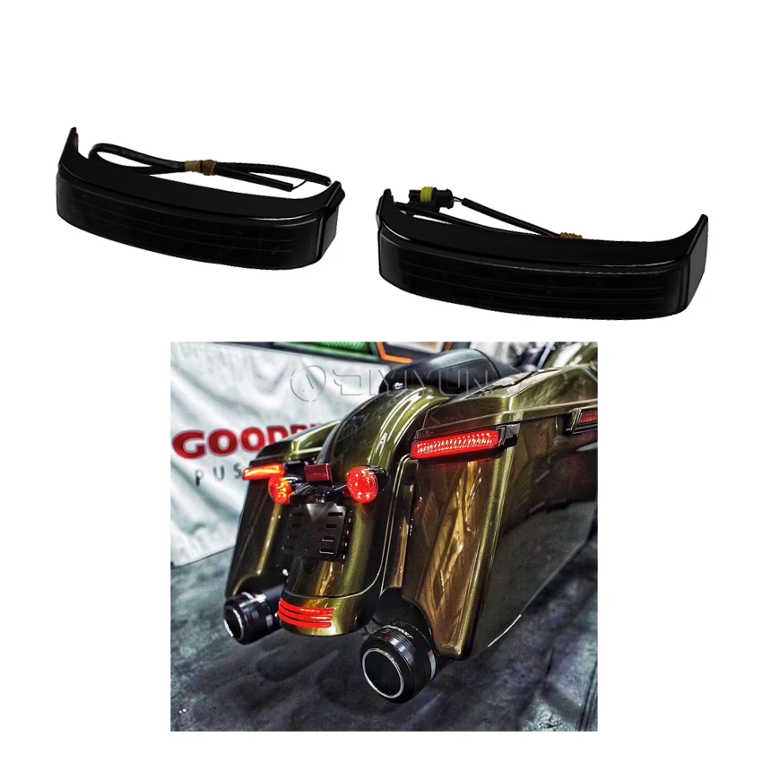 Задний сиденье для мотоцикла, задний поворотный стоп-сигнал, светодиодные фары для harly Touring Road King cvo Street glide FLHR 2014-2020