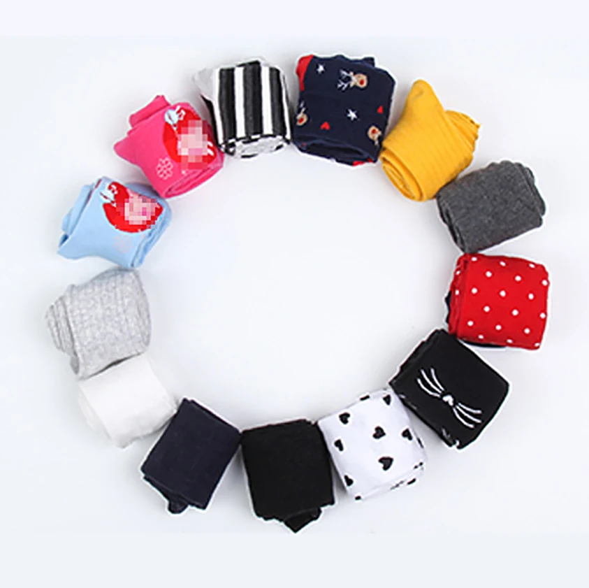 colorful happy cute fashion kids children chinese girl shiny pantyhose