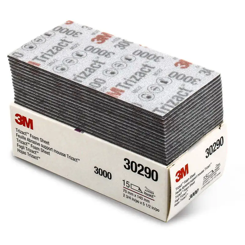 3M30290 70*140mm P3000 P5000 Wet/Dry Abrasive Sand Paper Sponge for Polishing Auto Foam Sponge Sandpaper
