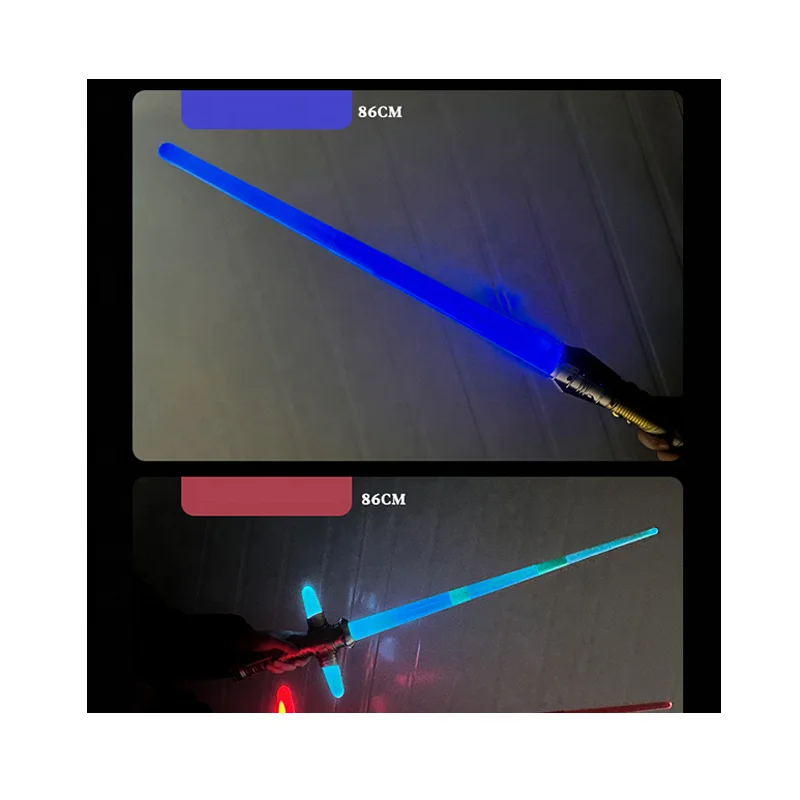Led Glowing Role-Cosplay Weapon War Fighter Laser Star Force Rainbow Cross Sword