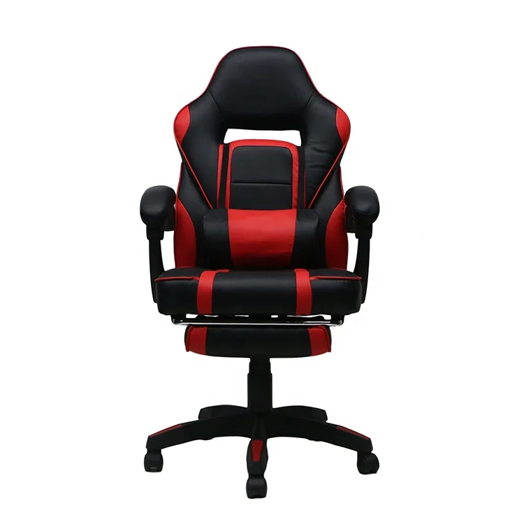 Luxury high tech recline pc swivel racing gaming chair with lumbar support and footrest