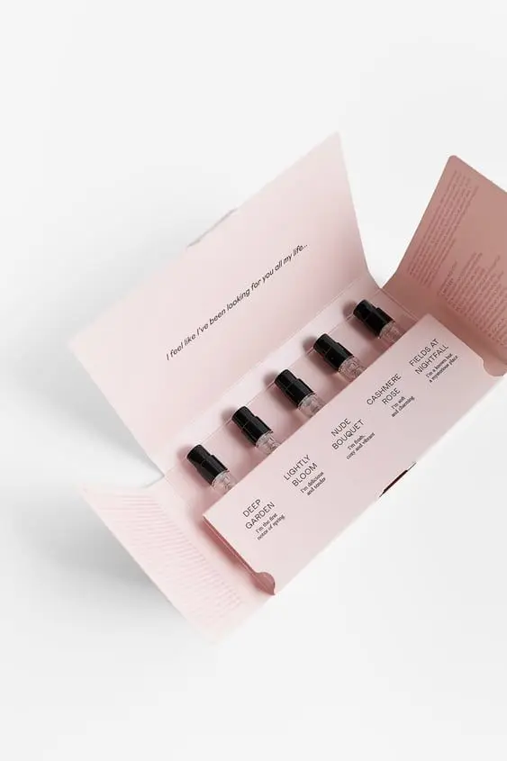 Factory Custom Eco-Friendly 3ml & 10ml Perfume Bottle Packaging Cosmetic Oil Bottle Packaging Perfume Sample Sets Paper Packing