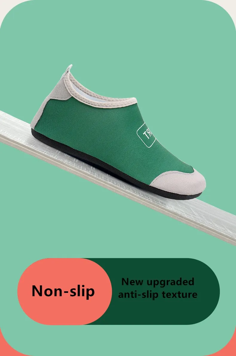 Ollas Unisex Ultra Slim Beach Swim Surf Water sport Shoes TPR Sole Anti Slip Quick Dry Diving Yoga Exercise Aqua Skin Shoes