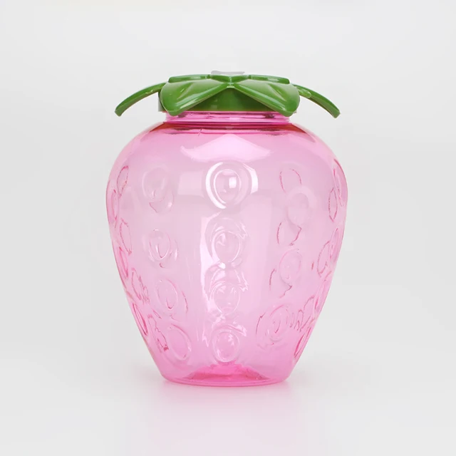 Transparent Food Grade Strawberry Type Water Empty Drink Disposable Juice Plastic Bottle