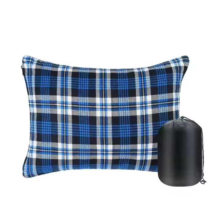 Compressible Camping Beach Chair Pillow Bus Car Headrest Memory Foam Pillow With Strap