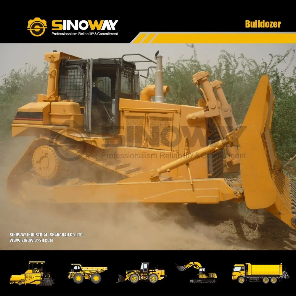 Hot sale 230HP compact dozer with spare parts and root rake blade