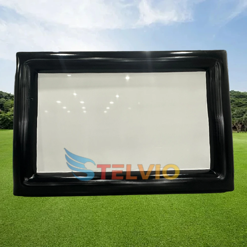 Airtight Large Advertising Inflatable Screen Outdoor Movie Inflatable Tv Projector Screen Cinema For Swimming Pool