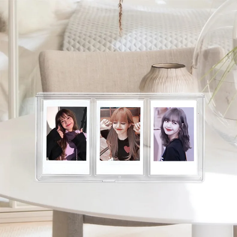 3 Inch Photo Frame For Fujifilm Instax Mini 12 11 9 8 Fuji Camera 3 in 1 Acrylic Photo Holder For Instant Film Camera
