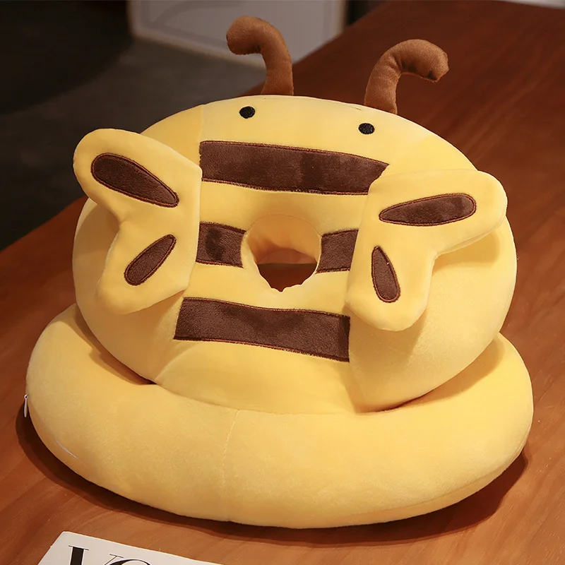 Hot Sale Super Soft Simulation Frog/Elk/Bee Nap Pillow Special Neck Protection Cute Animal Shape Pillow for Students/Workers Nap