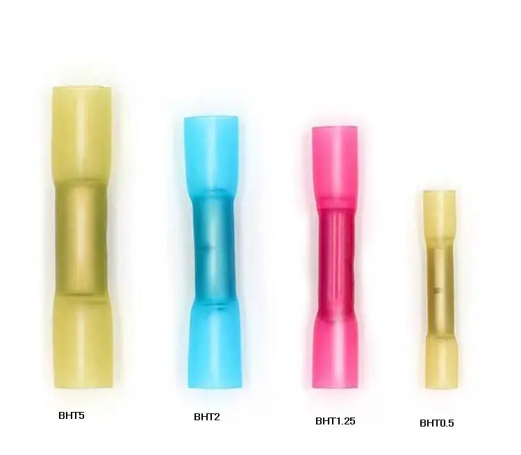 BHT 200pcs Waterproof Electrical Wire Spice Solder Seal Heat Shrink Butt Connectors Kit