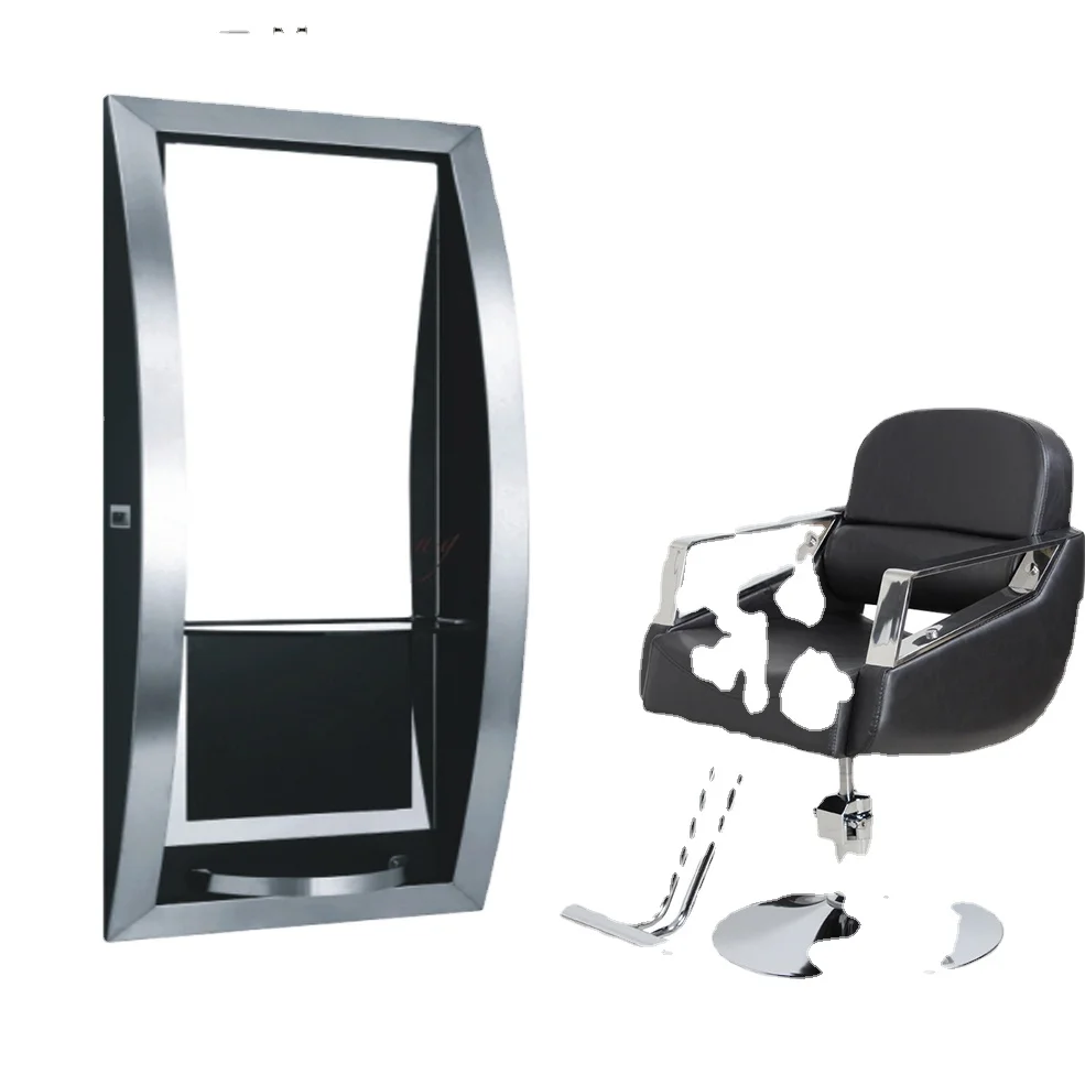 modern simple Salon Furniture big salon mirror station with light for salon shop