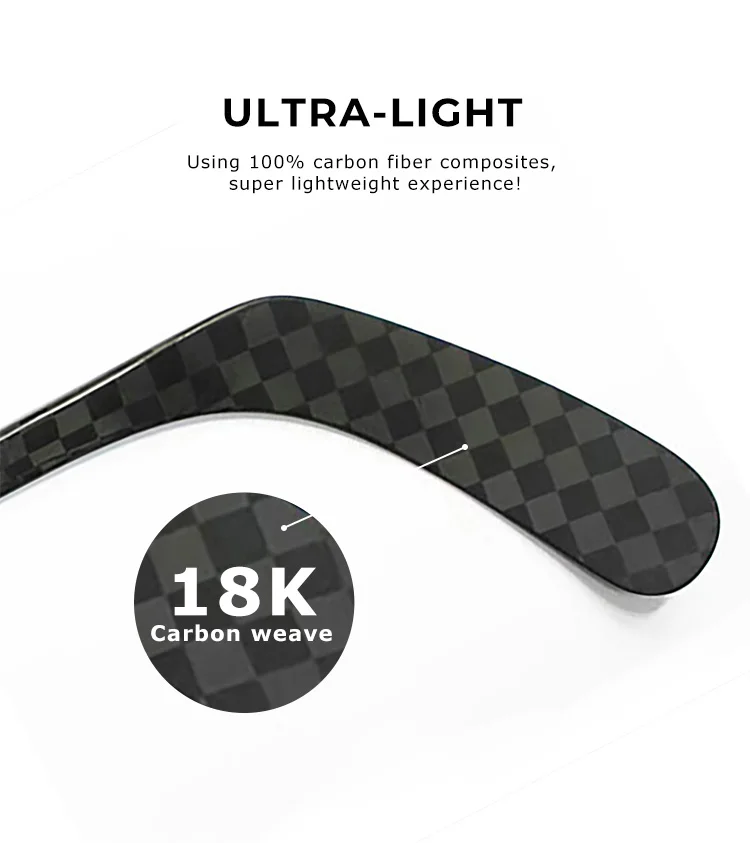 100% из углеродного волокна 18K 175 см 389 г Flex70 P92 средняя точка удара хоккейная клюшка