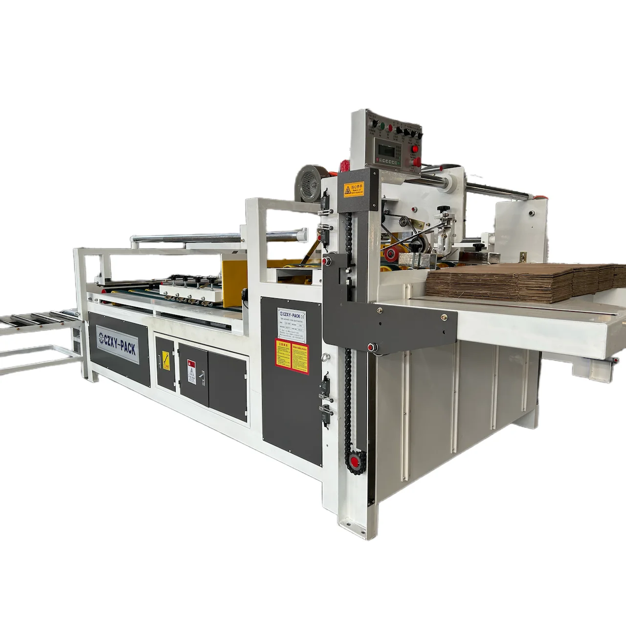 Semi Automatic Carton Box Making Sheet Pasting Box Folding Gluing Machine