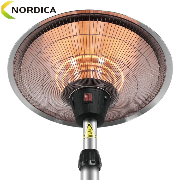 Freestanding Electric Terrace Heater Waterproof Infrared Terrace Stand Heater Umbrella Patio Heater