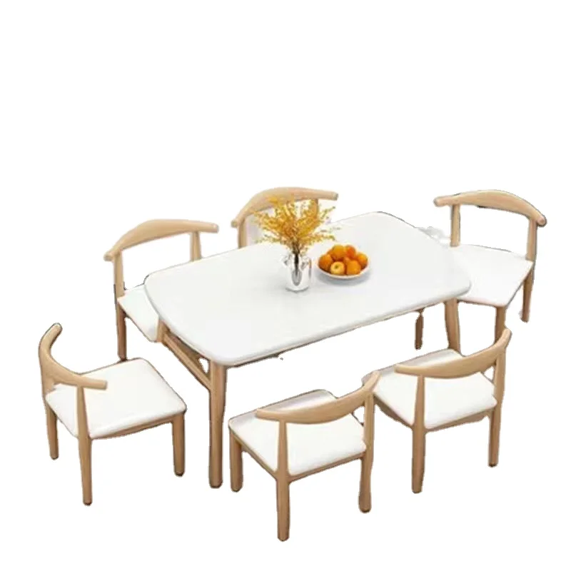 
OEM Wholesale nordic designe cheap space saving dining table and chair set 