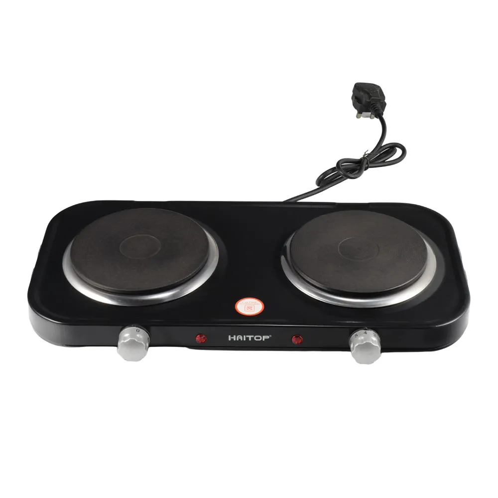 Кухонная электрическая плита для приготовления пищи твердая 2000 Вт 2 горелки электрическая плита горячая плита