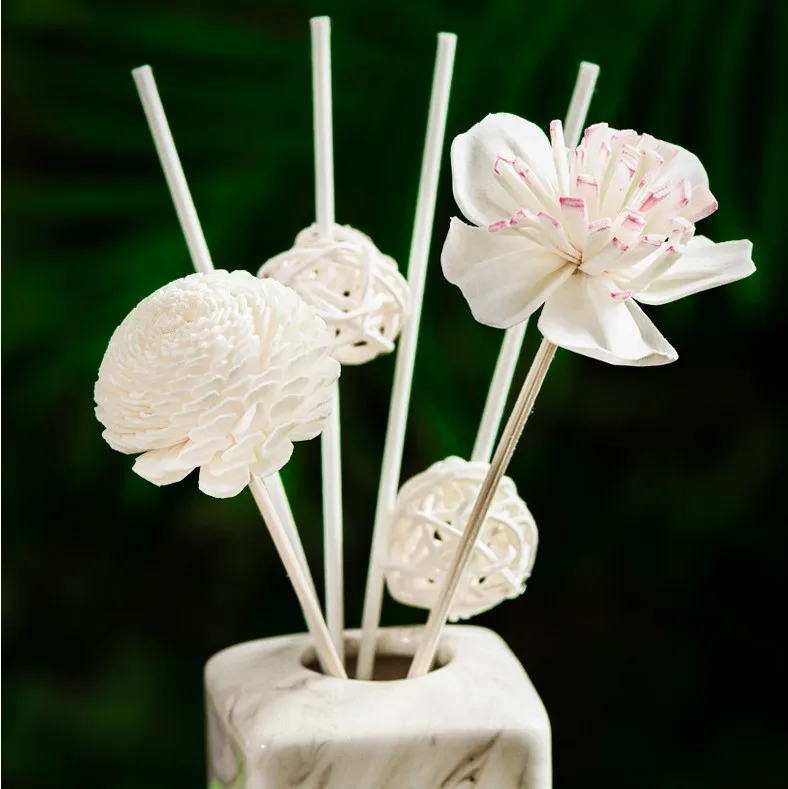 Assorted Reed Diffuser Sola Wood Flowers Assortment for Decoration, Flower Bouquets and DIY Home Decor