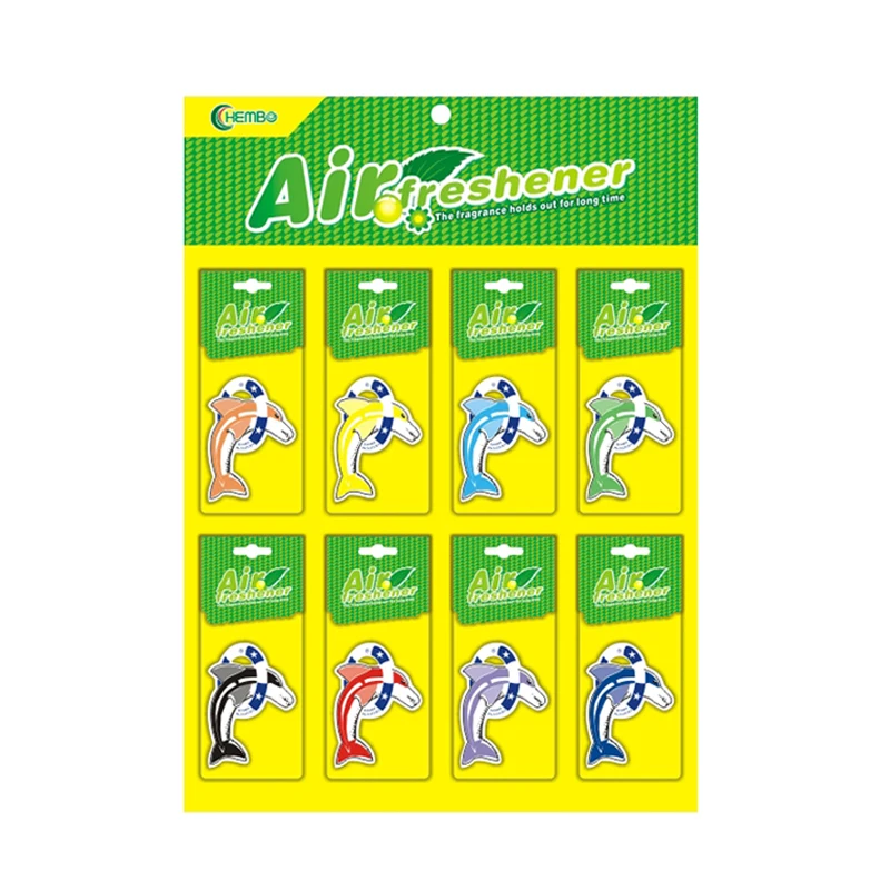 Custom Bulk Cherry Scent Hanging Paper Strong Smell Car Fragrance Diffuser Model Air Freshener for Car Air Freshener