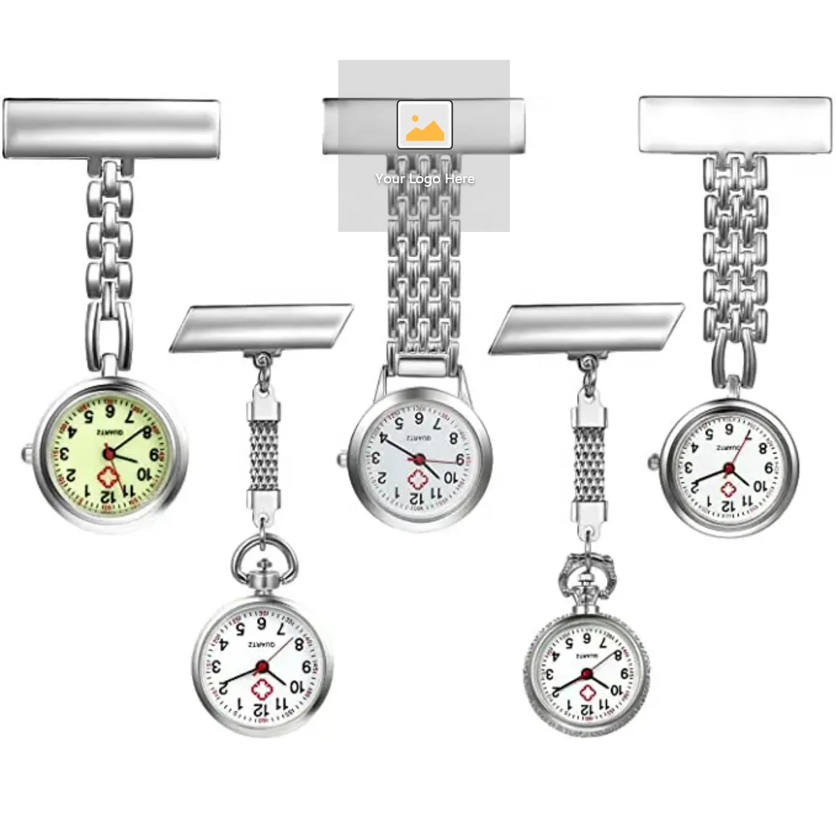 Wholesale 2023 Pendant Hang Custom Engrave Logo Name Brooch Quartz Pocket Watch Nurse Watches For Medical Doctor