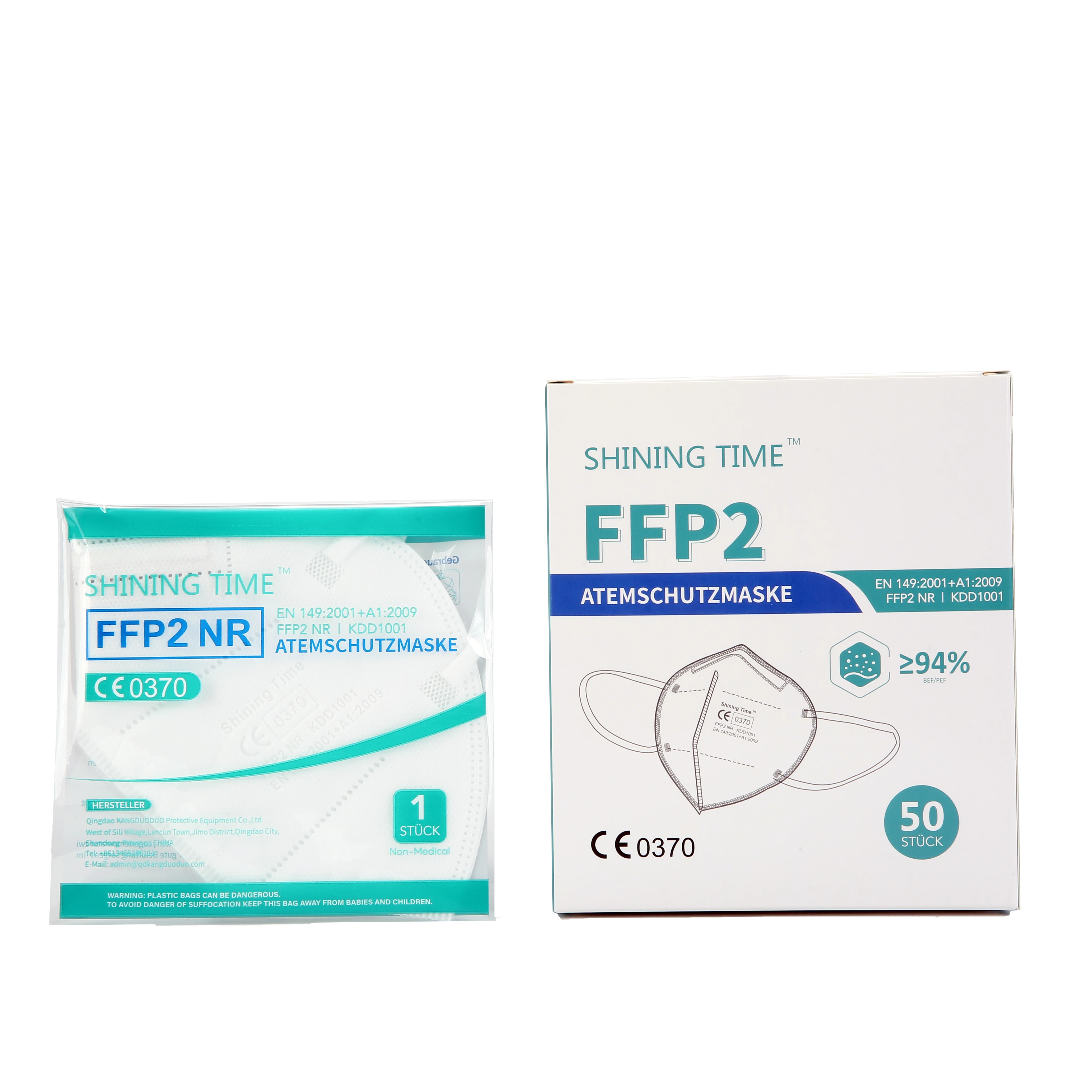 
German warehouse stockEN149 FFP2 Face Dust masks Disposable Earloop Respirator ffp2-Mask packing in German 