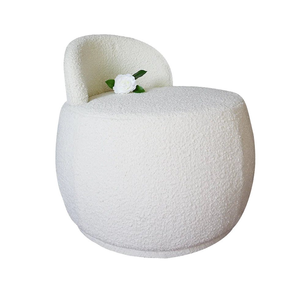 
Nordic Design Living Room Sofas Stool Lounge White Small Round Sofa Ottoman Stool 