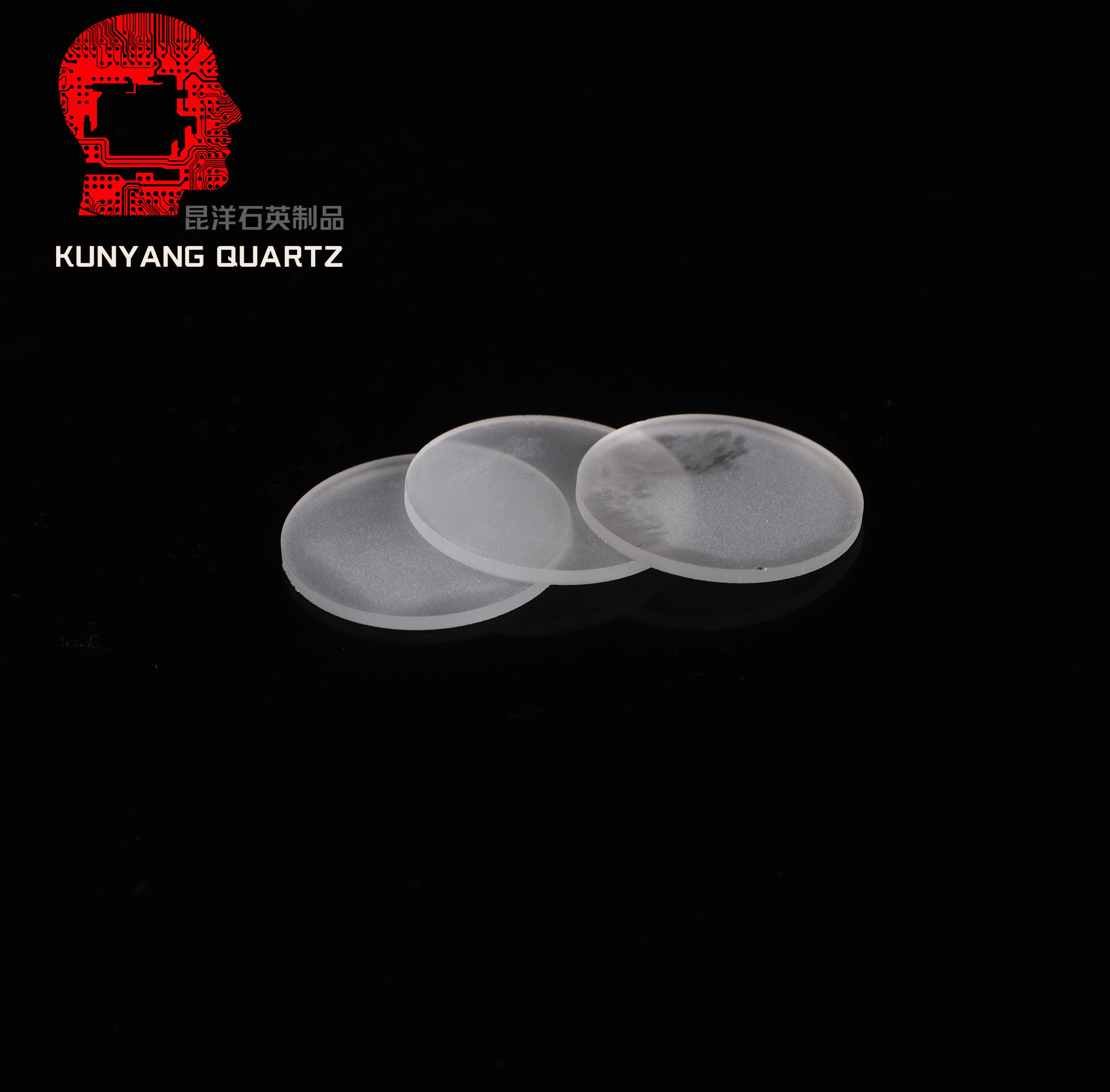 Round transparent quartz glass plate disc/ disk for heat observation window