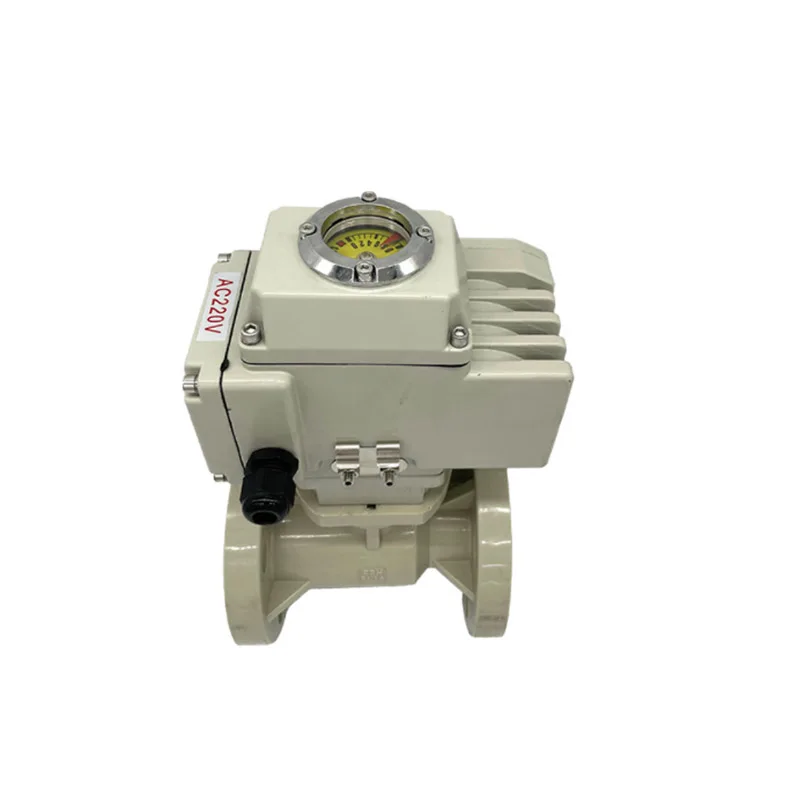 ANSI class150 2 way PVC UPVC PPH flanged electric Motorized ball valve
