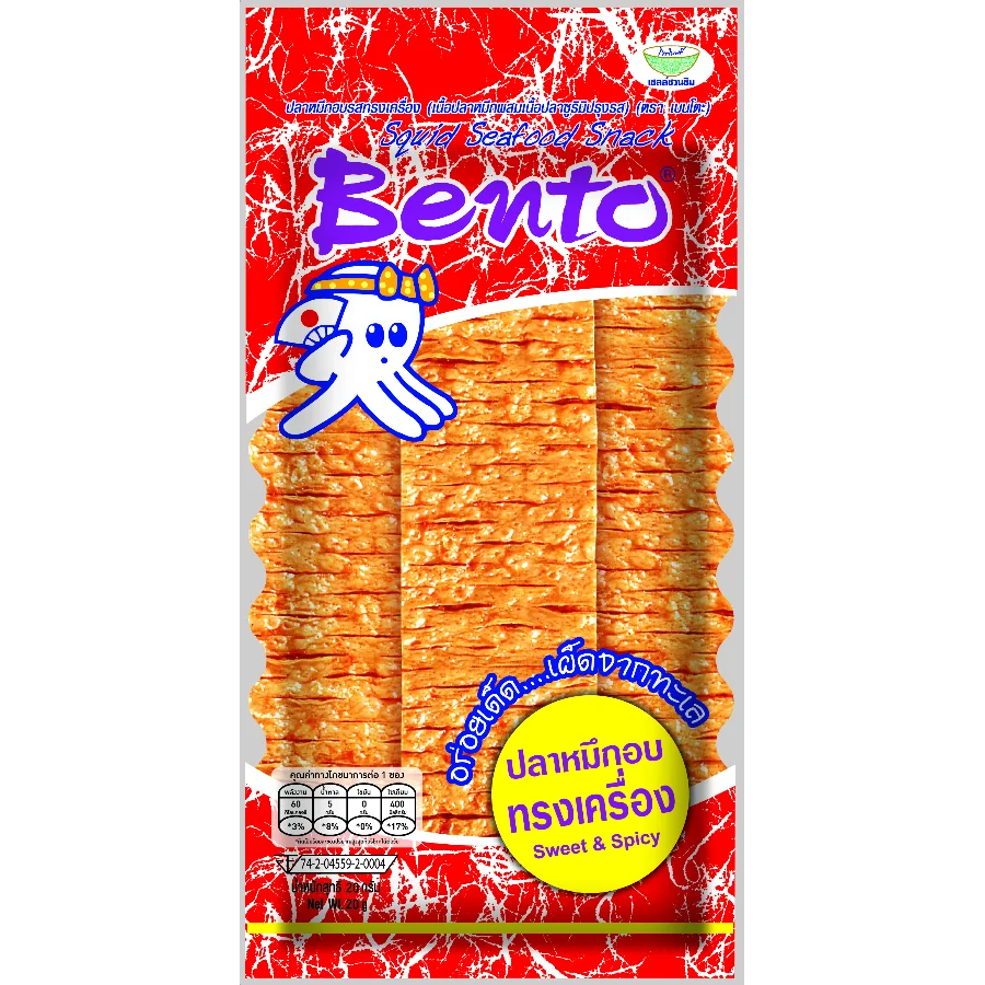 
Bento Brand Squid Snack Sweet&Spicy Flavoured 20g x 36 
