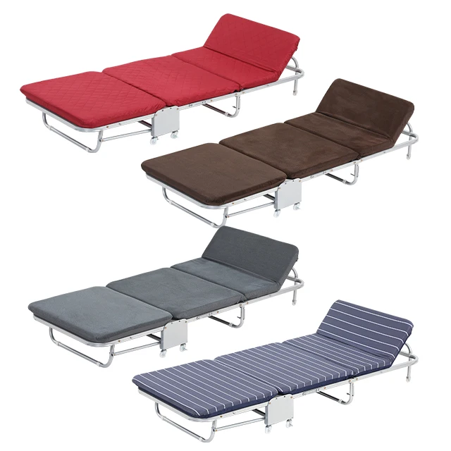 
High Level Class Dormitory Furniture Folding Portable Rollaway Bed 