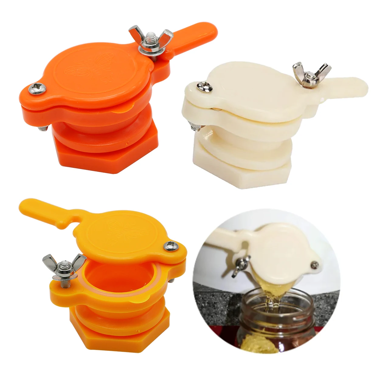 Multicolor Non-toxic Beekeeping Liquid Bottling Honey Gate Extractor  Bee Honey Tap Gate Valve