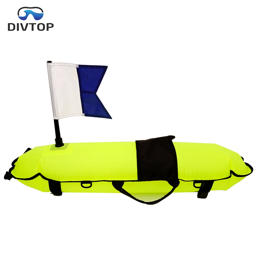Diving Inflatable Float Safety Bouy Dive Flag and Spearfishing Float Line