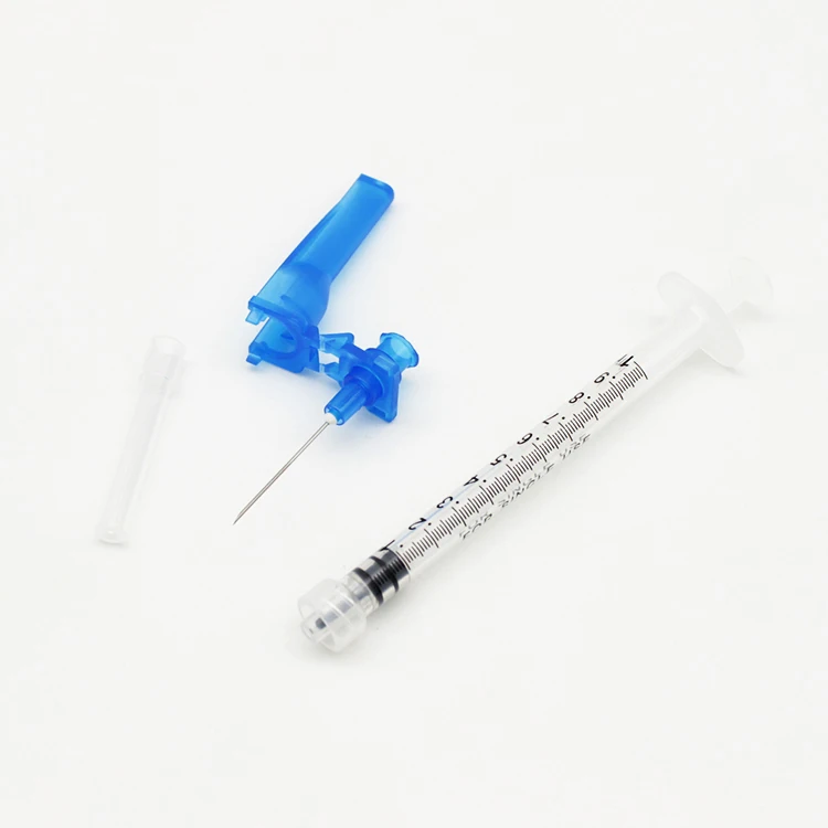 Disposable Medical Safety Syringe with Needle Protection