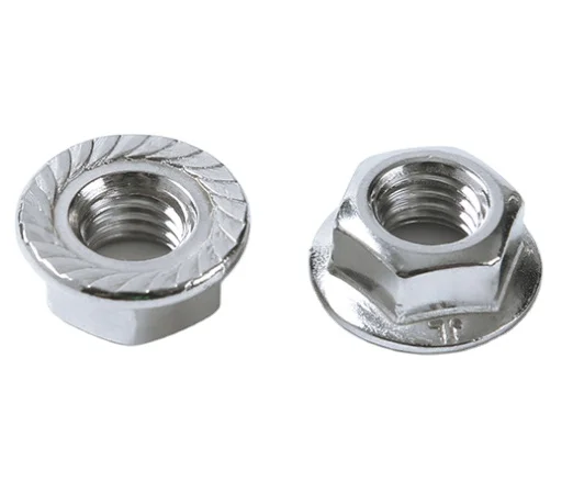 Factory supply Wholesale Stainless steel flange hexagon nut flange face tooth nut flange locking lock nut