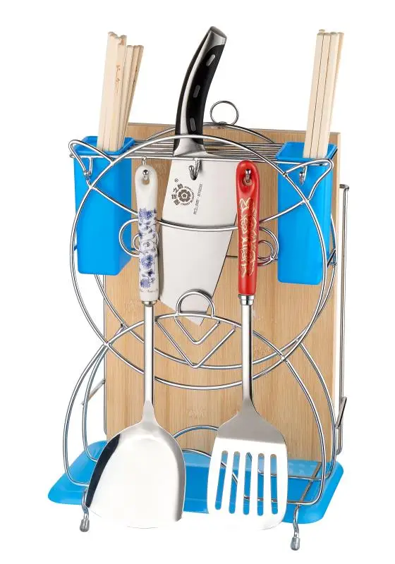 Kitchen  Stainless Steel Cutlery Holder Chrome Plating Kitchen Tools Basket Knife Rack For Fork Spoon Chopsticks