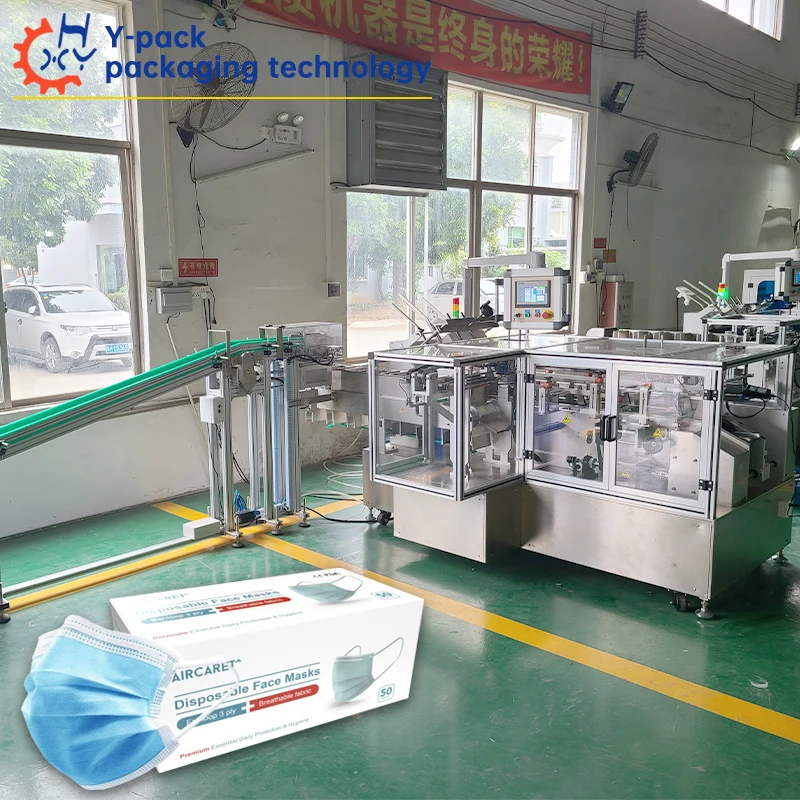Y-Pack buy kn94 n95 Mouthpiece paper box packing machinery automatic cartoner Cartoning Machine for Facial Mask
